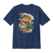 Patagonia Men's Take a Stand Responsibili-Tee® in pine stream & clement blue, flat back view