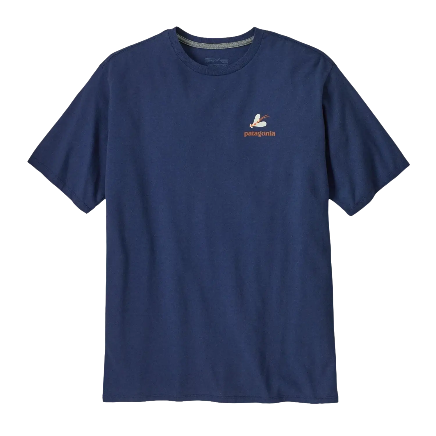 Patagonia Men's Take a Stand Responsibili-Tee® in pine stream & clement blue, flat front view