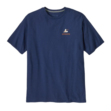 Patagonia Men's Take a Stand Responsibili-Tee® in pine stream & clement blue, flat front view