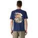 Patagonia Men's Take a Stand Responsibili-Tee® in pine stream & clement blue, on model back view