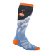 Darn Tough Kid's Little Yeti Over-the-Calf Midweight Ski & Snowboard Socks in midnight, inside view