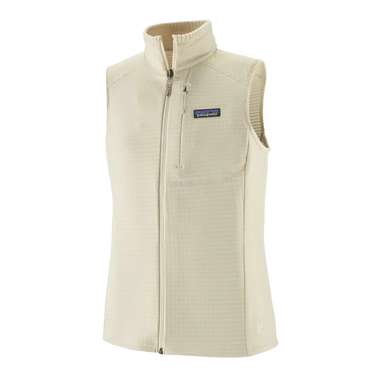 Patagonia Women's R1® Fleece Vest in wool white, front view