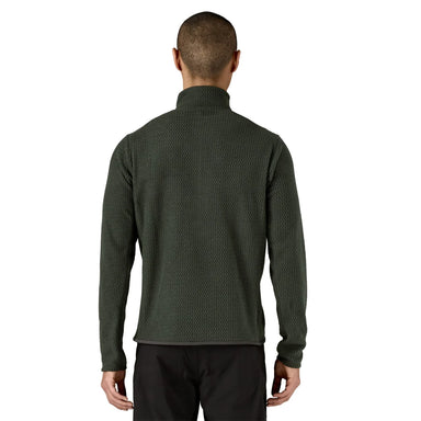 Patagonia Men's M's R1® Air Fleece Zip-Neck in old growth green, on model back view