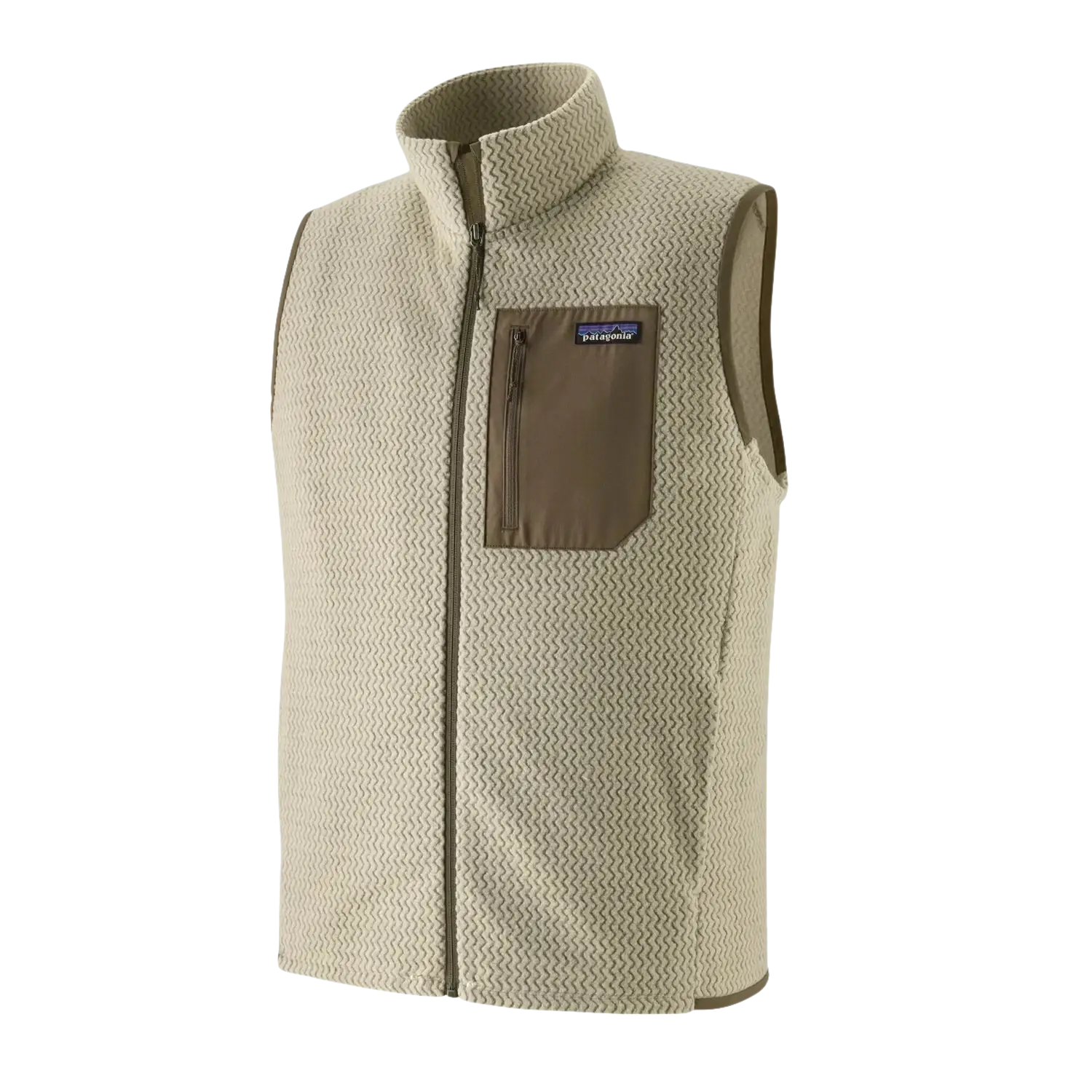 Patagonia Men's R1® Air Fleece Vest in pelican, flat front view