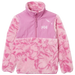Helly Hansen Kid's Champ 1/2 Zip Midlayer in meta pink, flat front view