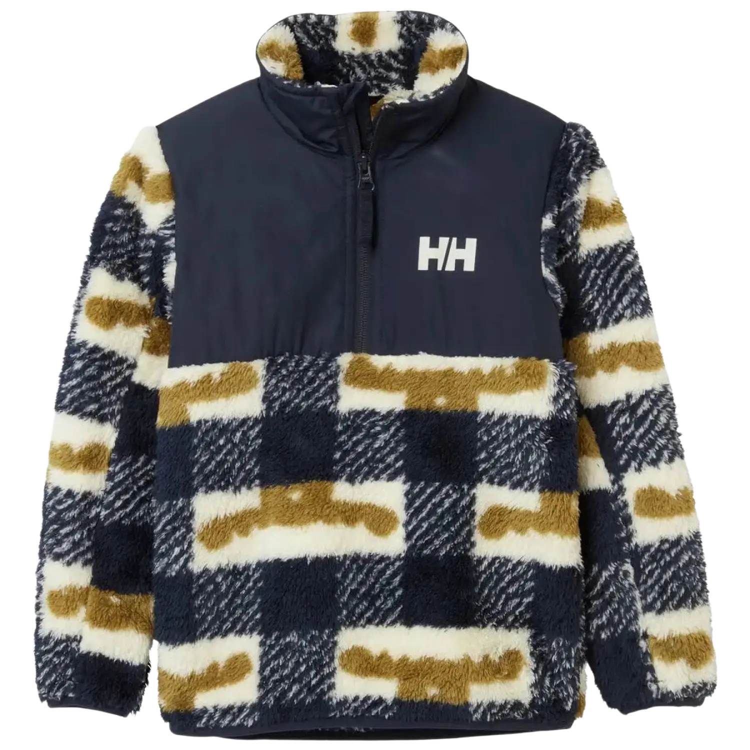 Helly Hansen Kid's Champ 1/2 Zip Midlayer in navy, flat front view