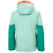 Helly Hansen Girl's Jewel Resort Ski Jacket in lagoon, back view