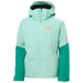 Helly Hansen Girl's Jewel Resort Ski Jacket in lagoon, front view
