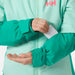 Helly Hansen Girl's Jewel Resort Ski Jacket in lagoon, pass pocket detail view