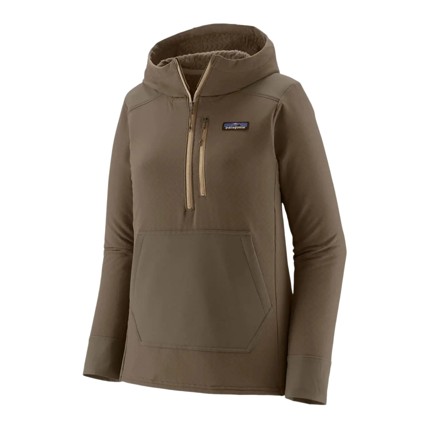 Patagonia Women's R2® CrossStrata Jacket in marlow brown, front view