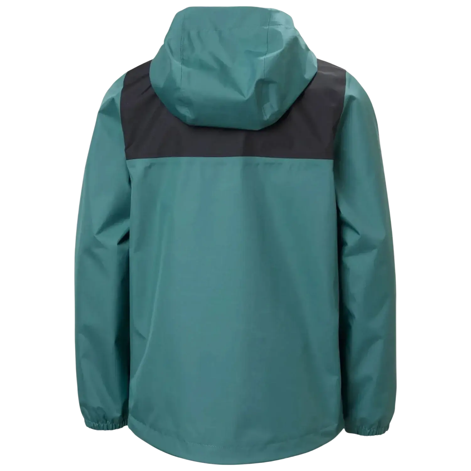 Helly Hansen Kid's Vancouver Rain Jacket in opal green, back view