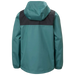 Helly Hansen Kid's Vancouver Rain Jacket in opal green, back view
