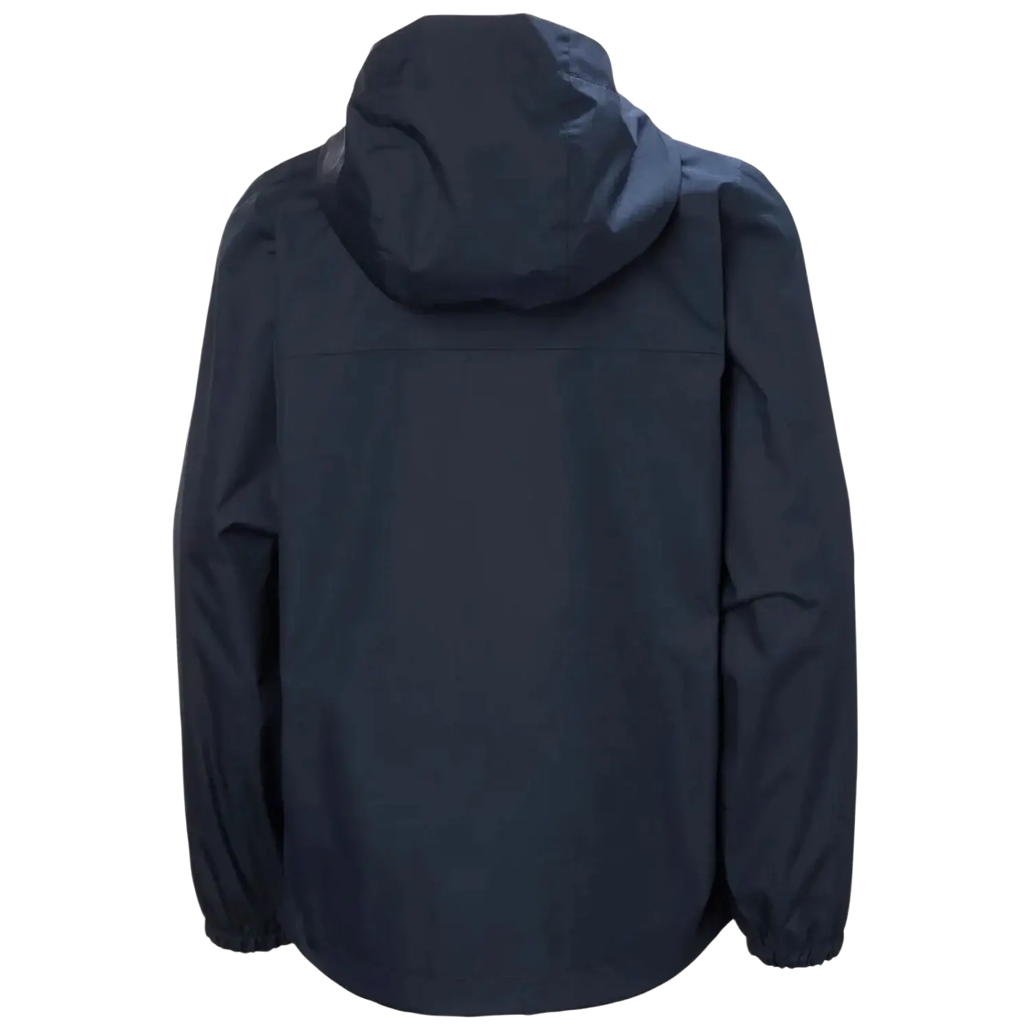 Helly Hansen Kid's Vancouver Rain Jacket in navy, back view
