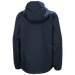 Helly Hansen Kid's Vancouver Rain Jacket in navy, back view