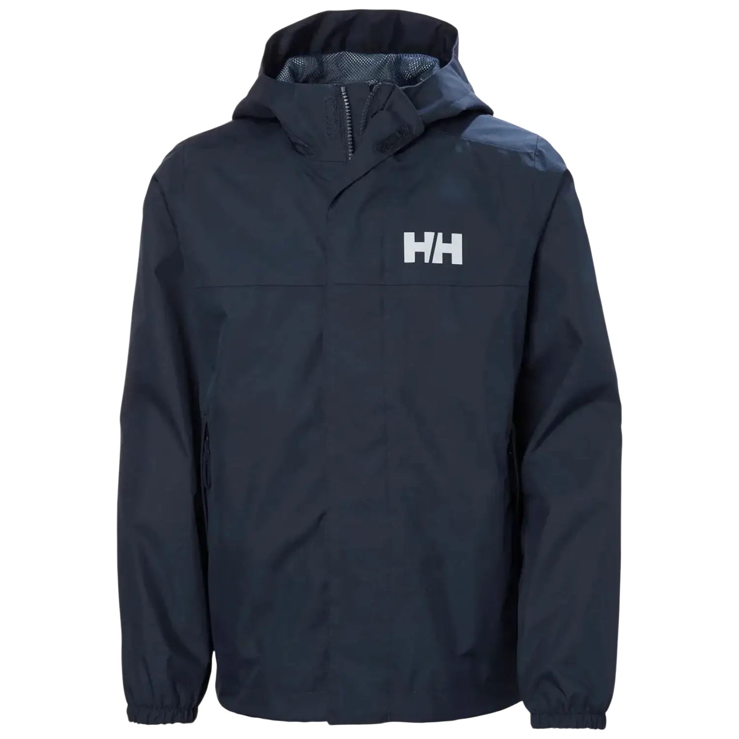 Helly Hansen Kid's Vancouver Rain Jacket in navy, front view