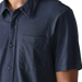 Patagonia Men's Trail Harbor Button-Down Knit Shirt in new navy, on model front detail view