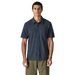 Patagonia Men's Trail Harbor Button-Down Knit Shirt in new navy, on model front view
