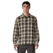 Patagonia Men's Fjord Loft Shirt in sculptor & ink black, on model front view