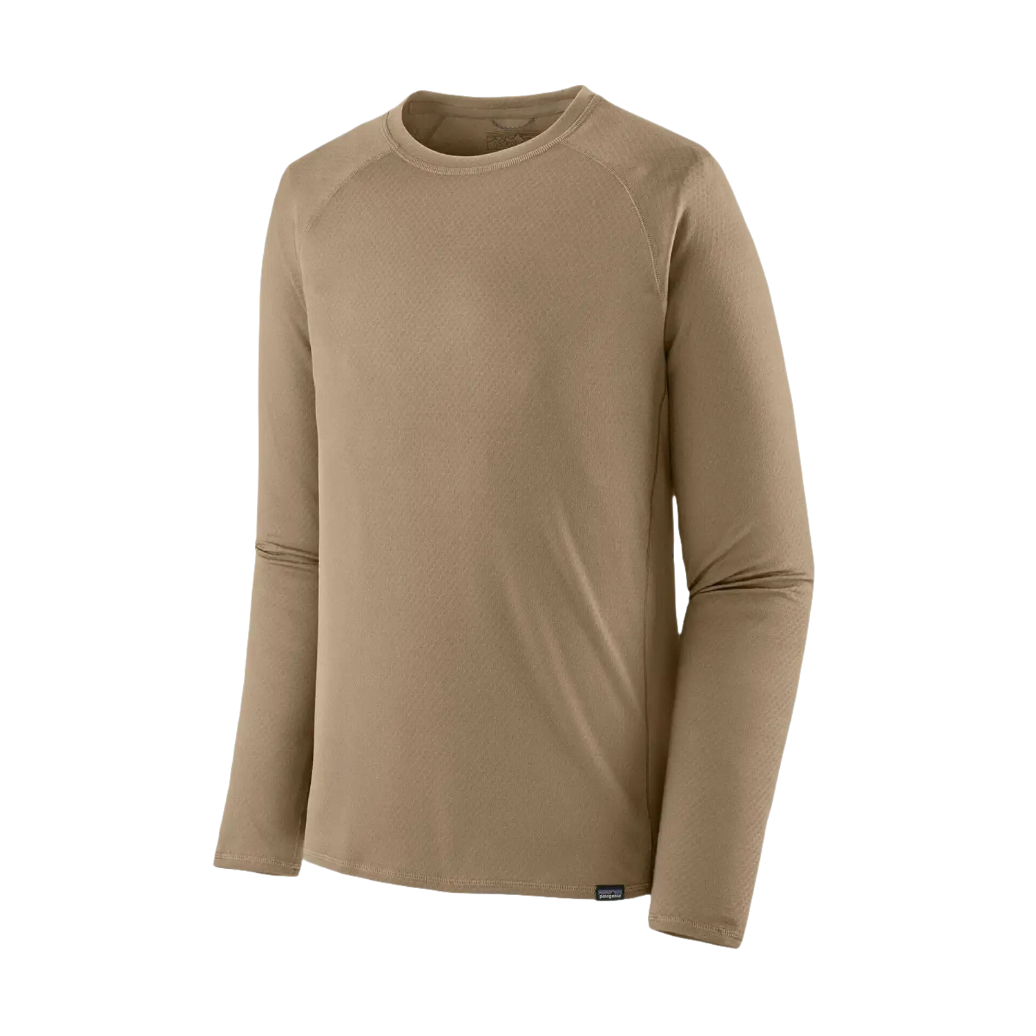 Patagonia Men's Capilene® Midweight Crew in seabird grey, flat front view