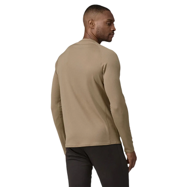 Patagonia Men's Capilene® Midweight Crew in seabird grey, on model back view