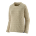 Patagonia Women's Capilene® Midweight Crewneck in flow & dyno white, on model front view