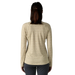 Patagonia Women's Capilene® Midweight Crewneck in flow & dyno white, on model back view