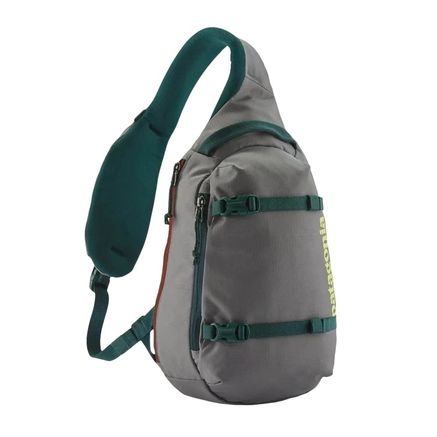 Patagonia Atom Sling Bag 8L in noble grey, front view