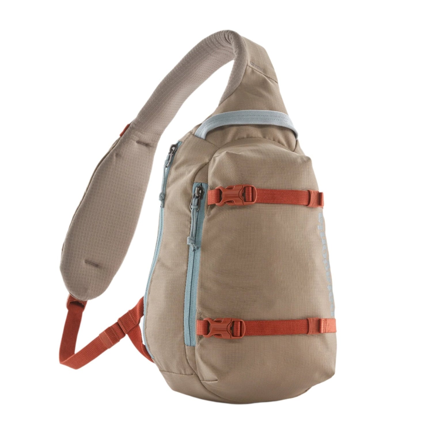 Patagonia Atom Sling Bag 8L in seabird grey, front