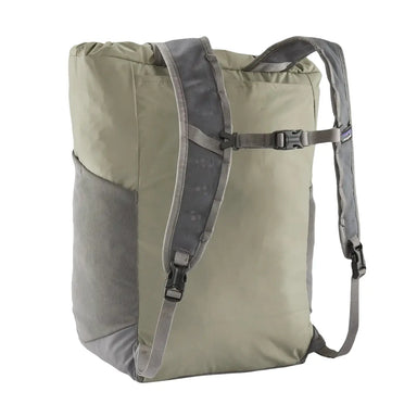 Patagonia Terravia Tote Pack 24L in river rock green, back view