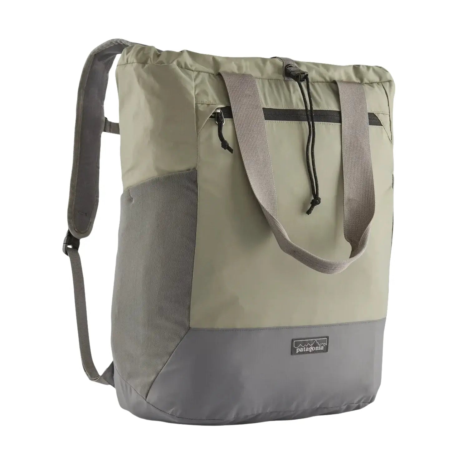 Patagonia Terravia Tote Pack 24L in river rock green, front view