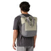 Patagonia Terravia Tote Pack 24L in river rock green, on model back