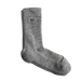 Wide Open Men's Solid Cushioned Micro Crew Socks in light gray, pair side view
