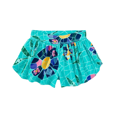 Tea Girl's Sporty Petal Shorts, flat view