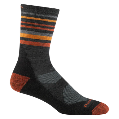Darn Tough Men's Fastpack Micro Crew Lightweight Hiking Socks in charcoal, side view