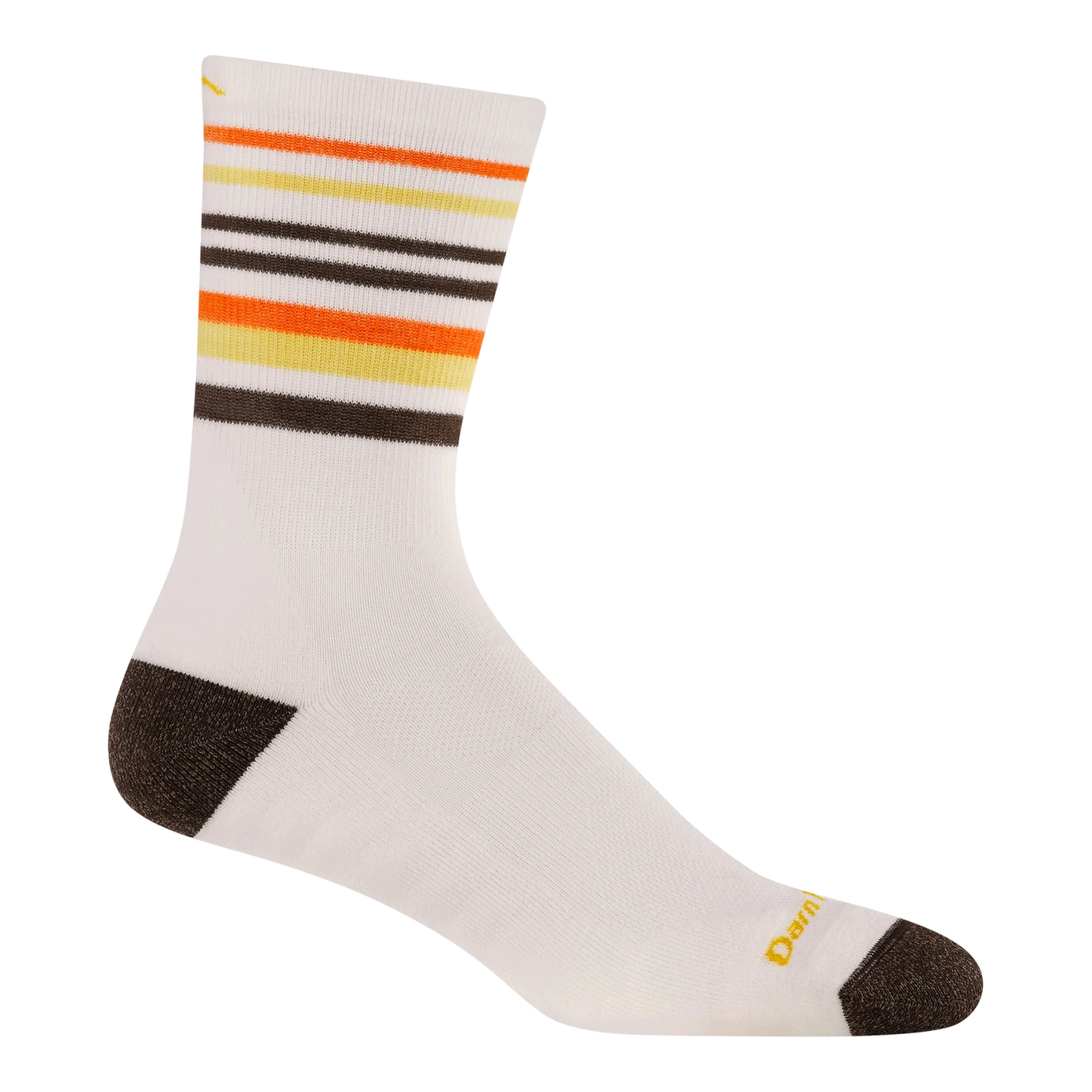 Darn Tough Men's Fastpack Micro Crew Lightweight Hiking Socks in white, side view