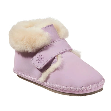 LL Bean Toddler's Wicked Good Slippers in lilac mist, front view