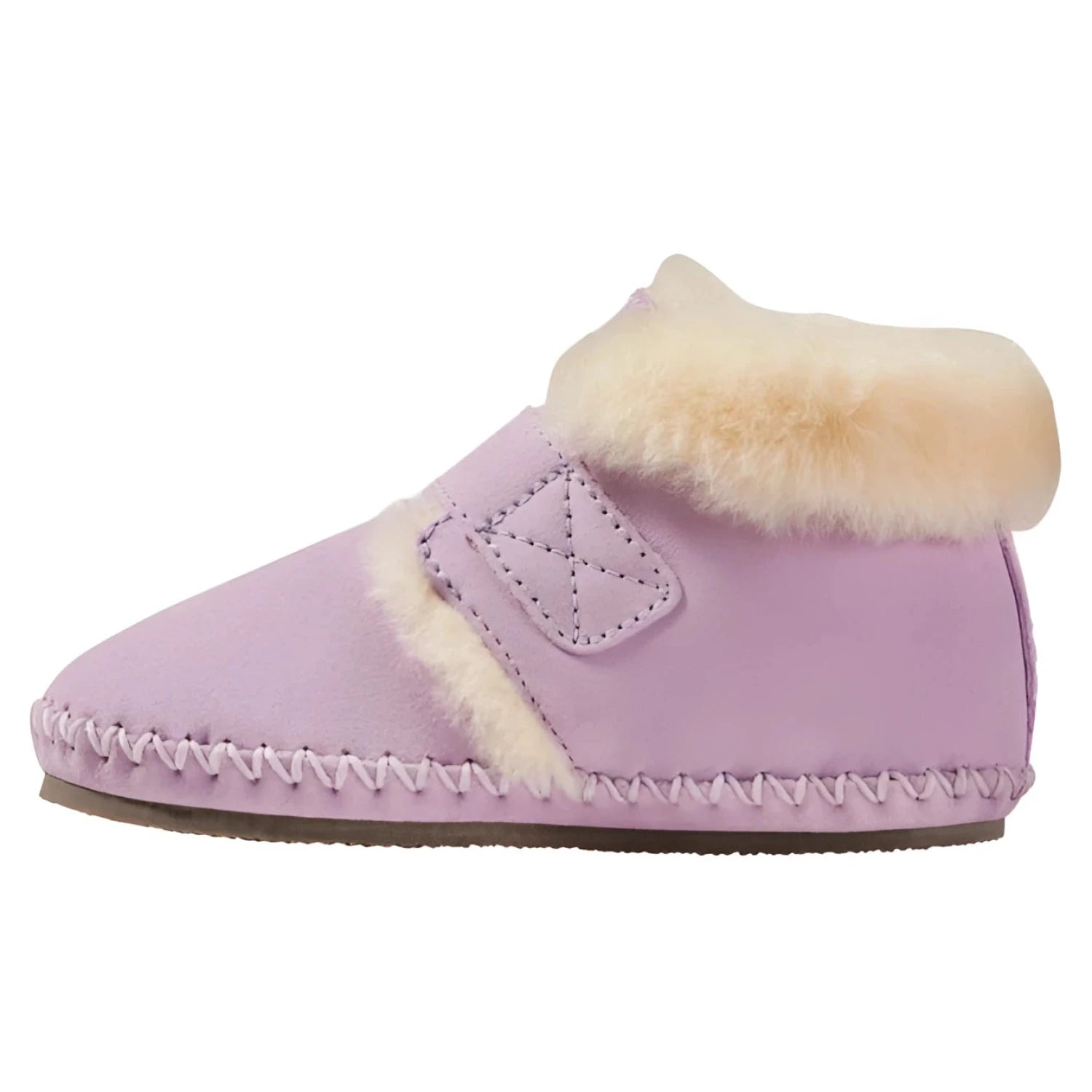 LL Bean Toddler's Wicked Good Slippers in lilac mist, inside view