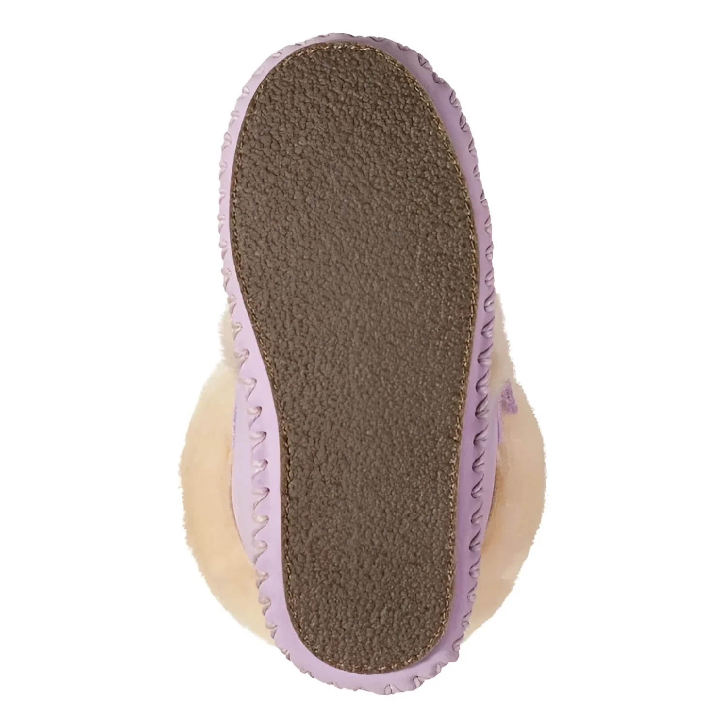 LL Bean Toddler's Wicked Good Slippers in lilac mist, sole view