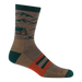 Darn Tough Men's Hike Hike Hut Micro Crew Midweight Hiking Socks in bark, side view
