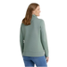 L.L. Bean Women's Quilted Quarter-Zip Pullover in sea green, on model back view