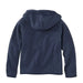 L.L. Bean Kid's Hooded Sweater Fleece in bright navy flat back view