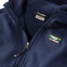 L.L. Bean Kid's Hooded Sweater Fleece in bright navy, flat front view detail