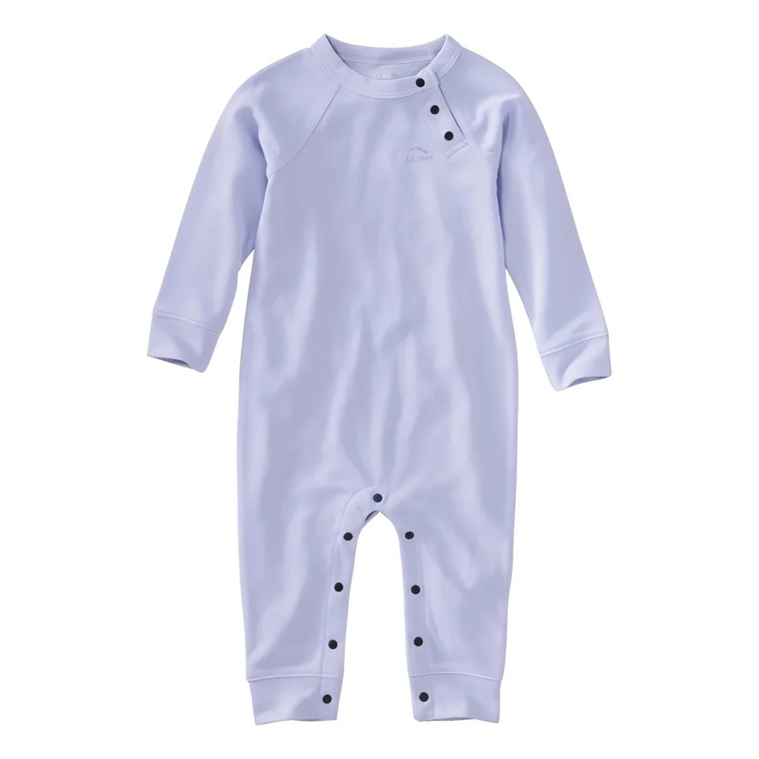 L.L.Bean Baby Wicked Warm Onesie in light periwinkle, front view