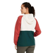 L.L. Bean Women's Mountain Classic Anorak in natural and bright mariner, on model back view