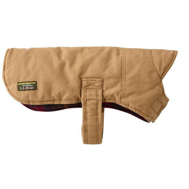 L.L. Bean Reversible Field Coat for Dogs in saddle, side view