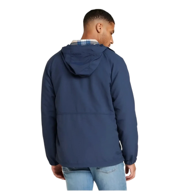 LL Bean Men's Mountain Classic Full-Zip Jacket in nautical navy, on model back