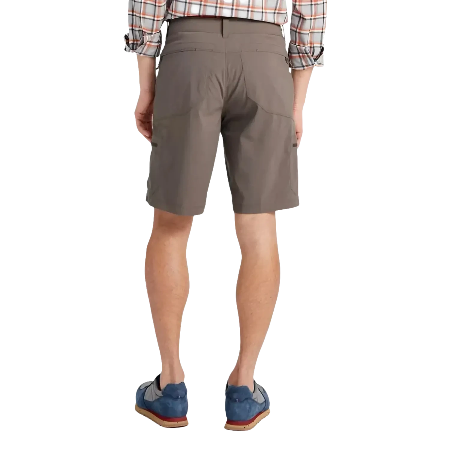 L.L. Bean Men's Cresta Hiking Shorts 10" in dark cinder, on model back view