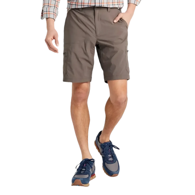 L.L. Bean Men's Cresta Hiking Shorts 10" in dark cinder, on model front view