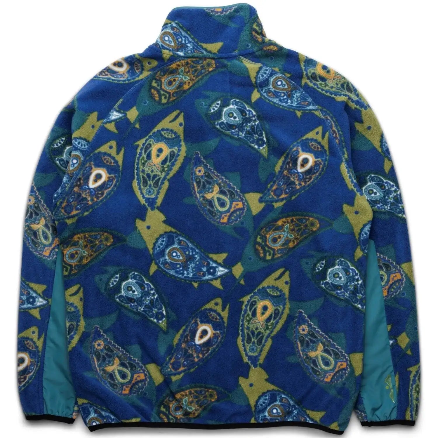 KAVU Men's Teannaway Fleece in summer fish, back view