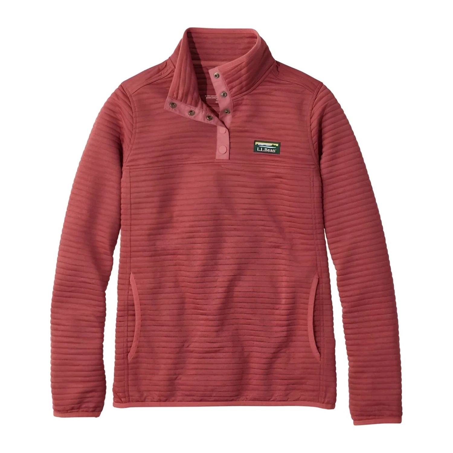 L.L. Bean Women's Airlight Knit Pullover in light mahogany heather, flat front